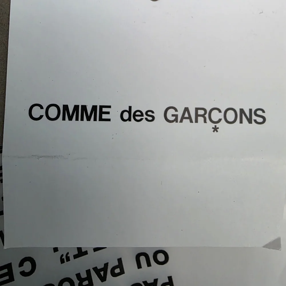 NWT Comme des Garcons White logo socks Sz L